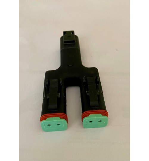 Grey Deutsch DT Series 2 Way Y Splitter Connector 11DTY02W